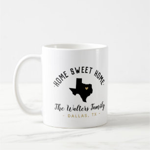 Texas Home Sweet Home Familie Monogram Mok