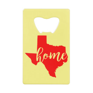 Texas Home #USAPatriotGraphics ©WhiteTigerLLC.Com Creditkaart Flessenopener
