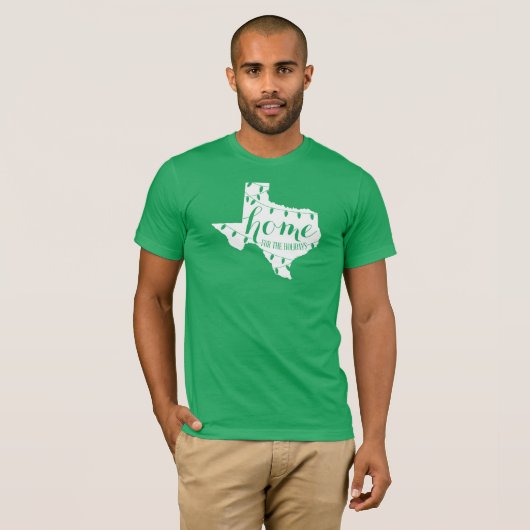 Texas Home voor het Vakantie Texas kerstShirt T-shirt (Voorkant volledig)