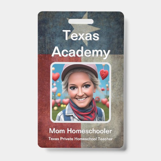 Texas Homeschool ID-badge Badge (Front)
