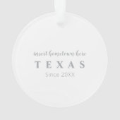 Texas Hometown Personalized Ornament (achterkant)