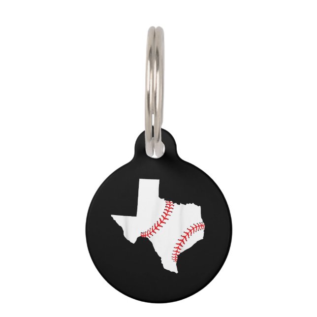 Texas Honkbal Staat grappig Texas Honkbal  Huisdierpenning (Voorkant)