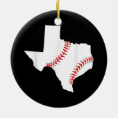 Texas Honkbal Staat grappig Texas Honkbal Keramisch Ornament (Achterkant)