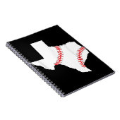 Texas Honkbal Staat grappig Texas Honkbal Notitieboek (Rechterzijde)