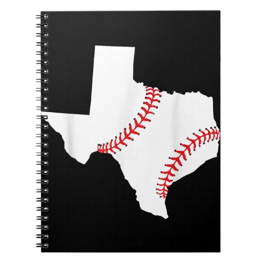 Texas Honkbal Staat grappig Texas Honkbal Notitieboek (Voorkant)
