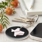 Texas Honkbal Staat grappig Texas Honkbal Sleutelhanger (Voorkant Rechts)