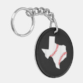 Texas Honkbal Staat grappig Texas Honkbal Sleutelhanger (Voorkant Links)