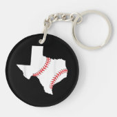 Texas Honkbal Staat grappig Texas Honkbal Sleutelhanger (Achterkant)