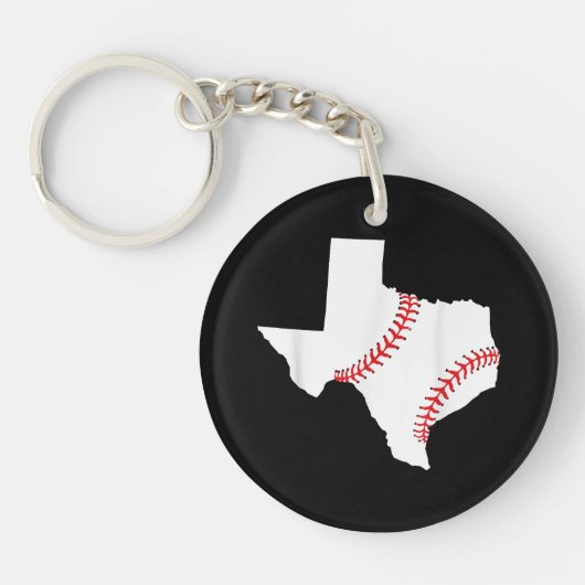 Texas Honkbal Staat grappig Texas Honkbal Sleutelhanger (Voorkant)