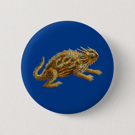 Texas Horned Lizard Ronde Button 5,7 Cm (Voorkant)