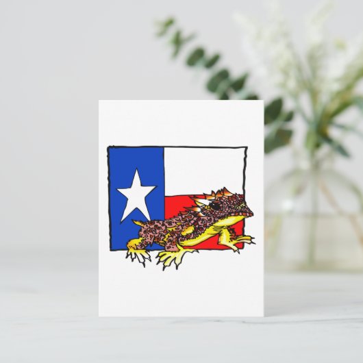 TEXAS HORNED TOAD BRIEFKAART (Staand voorkant)