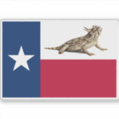 Texas Horned Toad Flag Sticker (Voorkant)