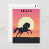  Texas Horse Mountain Sunset Travel Briefkaart (Voorkant / Achterkant)