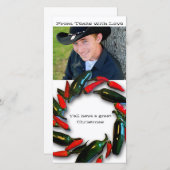 Texas Hot Pepper Krans Foto Kerst Kaart (Voorkant / Achterkant)