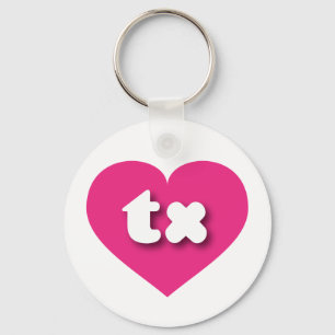 Texas hot roze hart - Ik hou van tx Sleutelhanger