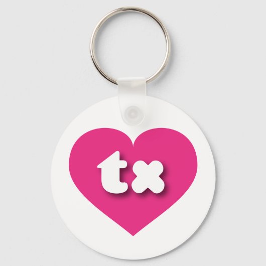Texas hot roze hart - Ik hou van tx Sleutelhanger (Voorkant)