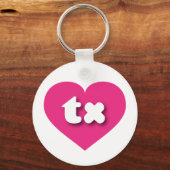 Texas hot roze hart - Ik hou van tx Sleutelhanger (Voorkant)