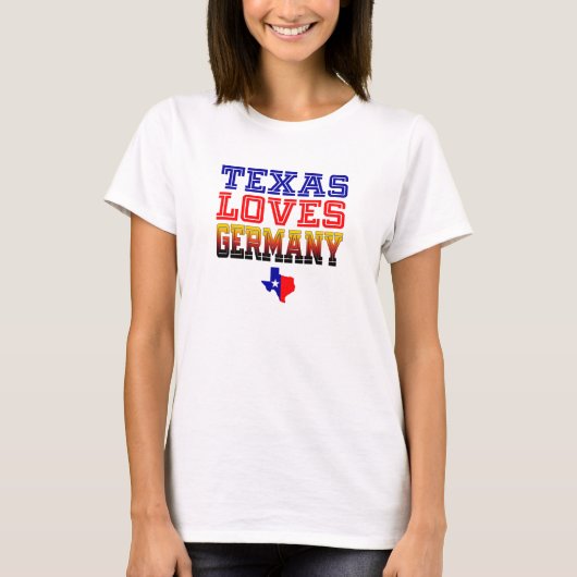 Texas houdt van Duitsland T-shirt (Voorkant)