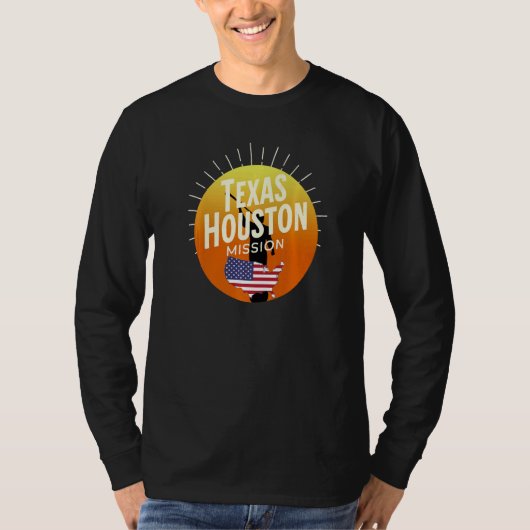 Texas Houston Mormon LDS Mission Missionary CTR Pr T-shirt (Voorkant)