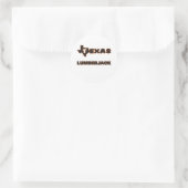 Texas houthakker ronde sticker (Tas)