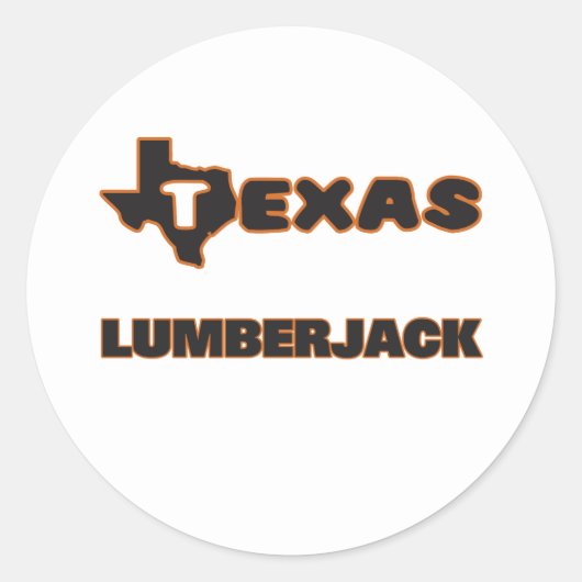 Texas houthakker ronde sticker (Voorkant)