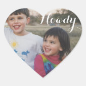 Texas Howdy Custom Photo Sticker (Voorkant)