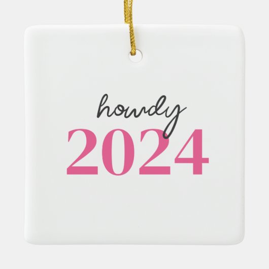 Texas Howdy Keramisch Ornament (Voorkant)