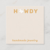 Texas Howdy Oorbel Sieraden Display Kaart (Voorkant)