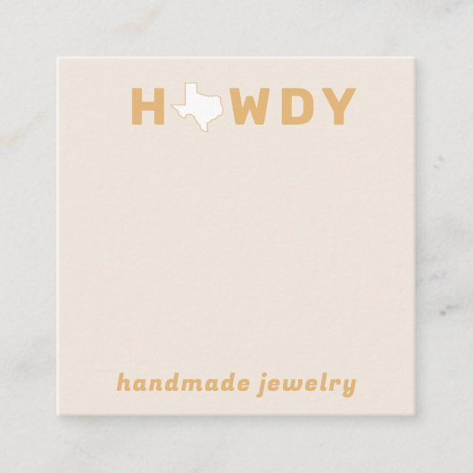 Texas Howdy Oorbel Sieraden Display Kaart (Voorkant)