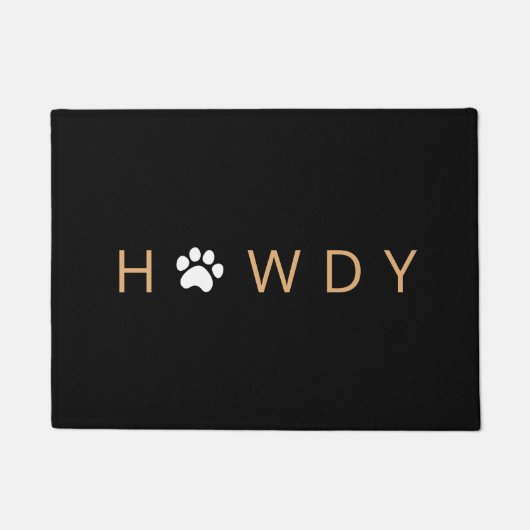 Texas Howdy Pet Paw Welkom Deur Mat (Voorkant)
