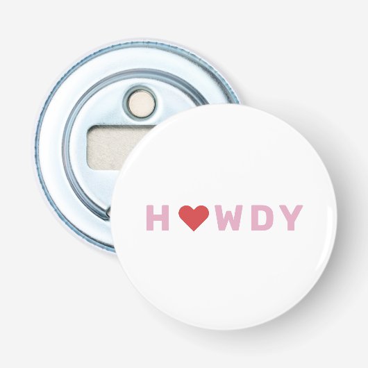 Texas HOWDY Souvenir Gift Bottle Opener (Voorkant)