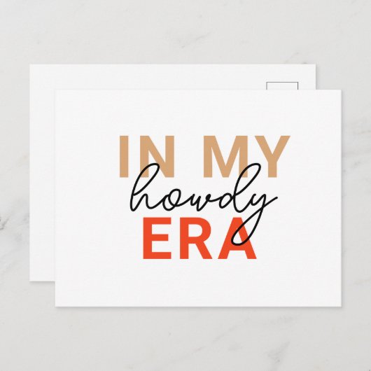 Texas Howdy-tijdperk Briefkaart (Voorkant / Achterkant)