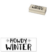 Texas Howdy Winter Rubberstempel (Gestempeld)