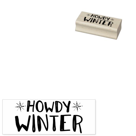 Texas Howdy Winter Rubberstempel (Gestempeld)