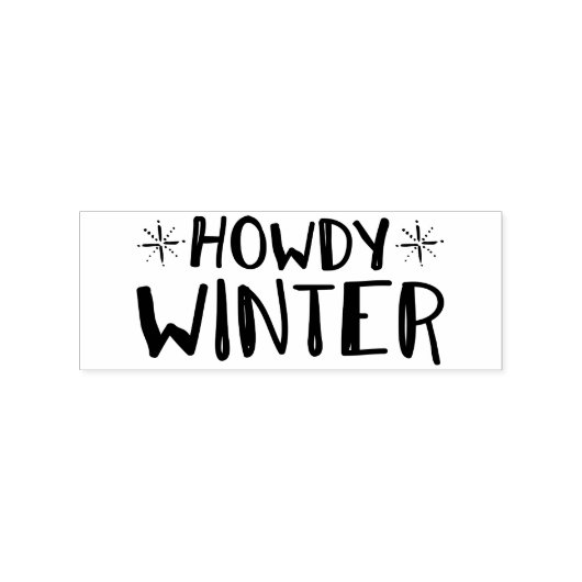 Texas Howdy Winter Rubberstempel (Afrduk)