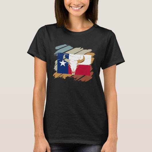 Texas Huston San Antonio Howdy Longhorn Rodeo Ala T-shirt (Voorkant)
