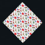 Texas Icons Bandana<br><div class="desc">Deze bandana bevat al je favoriete Texas iconen: cowboy petten,  laarzen,  cacti's,  gitaren,  blauwbonnetjes,  footballs,  langghorns,  en natuurlijk de Texas vlag!</div>