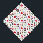 Texas Icons Bandana<br><div class="desc">Deze bandana bevat al je favoriete Texas iconen: cowboy petten,  laarzen,  cacti's,  gitaren,  blauwbonnetjes,  footballs,  langghorns,  en natuurlijk de Texas vlag!</div>