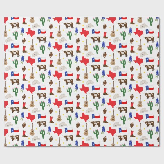 Texas Icons Cadeaupapier (Vlak)
