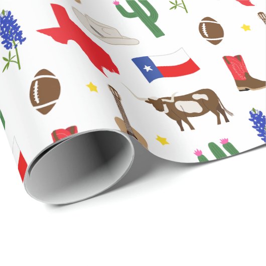Texas Icons Cadeaupapier (Rol Hoek)