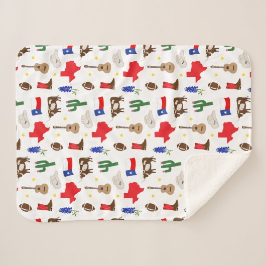 Texas Icons Sherpa Deken (Voorkant (horizontaal))