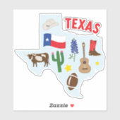 Texas Icons Sticker (Vel)
