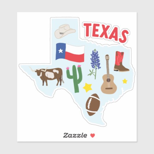 Texas Icons Sticker (Vel)