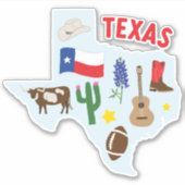 Texas Icons Sticker (Voorkant)