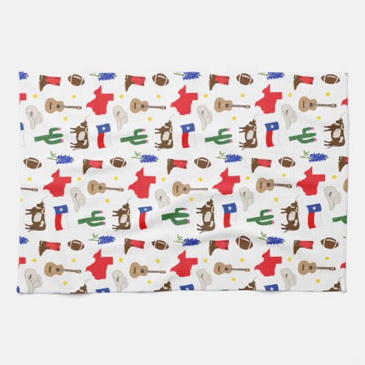 Texas Icons Theedoek (Horizontaal)