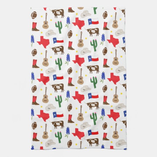 Texas Icons Theedoek (Verticaal)