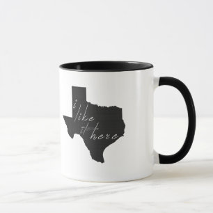 Texas, ik vind het leuk hier State Silhouette Blac Mok