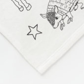 Texas Illustration Doodles of Texas Texas Pattern Fleece Deken (Hoek)