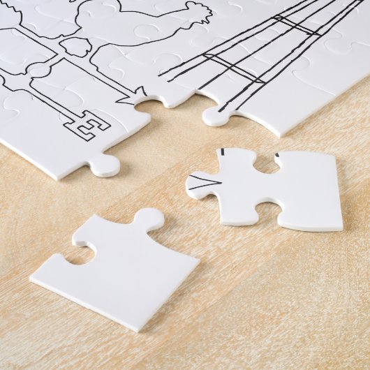 Texas Illustration Doodles of Texas Texas Pattern Legpuzzel (Zijkant)