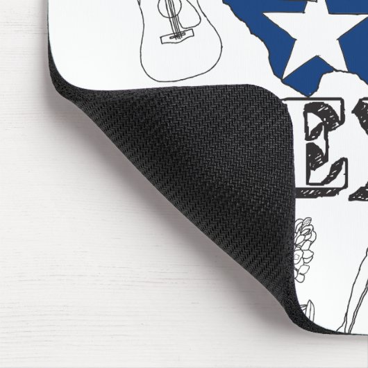 Texas Illustration Doodles of Texas Texas Pattern Muismat (Hoek)